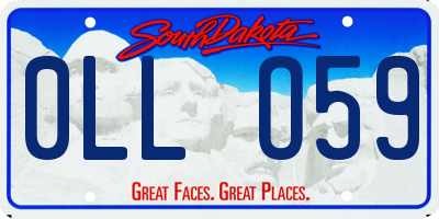 SD license plate 0LLO59