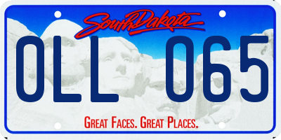 SD license plate 0LLO65