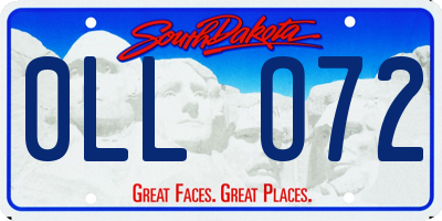 SD license plate 0LLO72