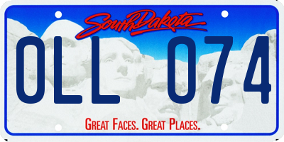 SD license plate 0LLO74