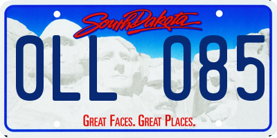 SD license plate 0LLO85