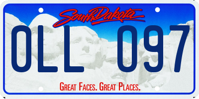 SD license plate 0LLO97