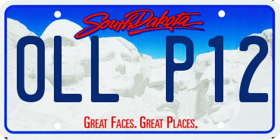SD license plate 0LLP12