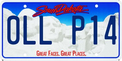 SD license plate 0LLP14
