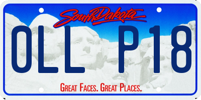 SD license plate 0LLP18