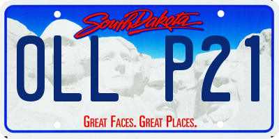 SD license plate 0LLP21