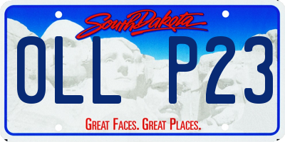 SD license plate 0LLP23