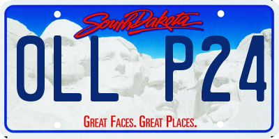 SD license plate 0LLP24
