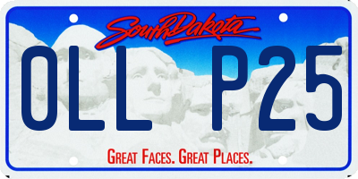 SD license plate 0LLP25
