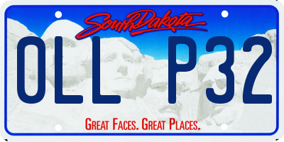 SD license plate 0LLP32
