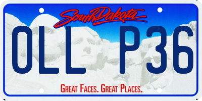 SD license plate 0LLP36