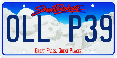 SD license plate 0LLP39