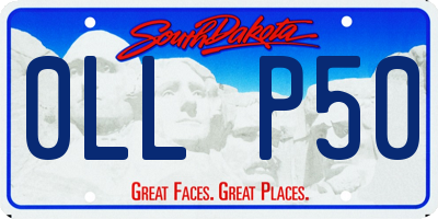 SD license plate 0LLP50