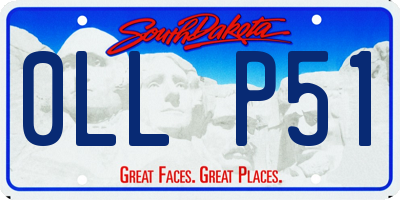 SD license plate 0LLP51