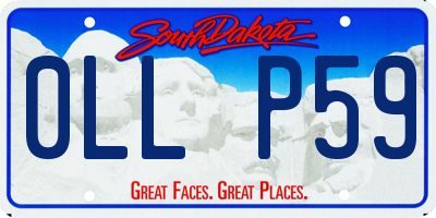 SD license plate 0LLP59