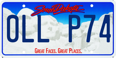 SD license plate 0LLP74