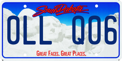 SD license plate 0LLQ06