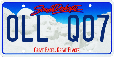 SD license plate 0LLQ07