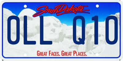 SD license plate 0LLQ10