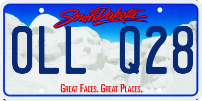 SD license plate 0LLQ28