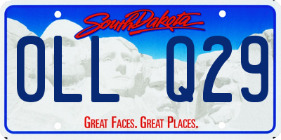 SD license plate 0LLQ29