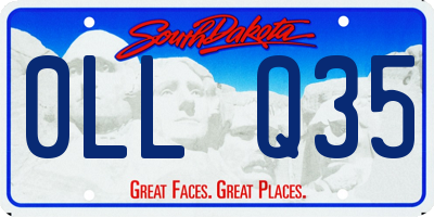 SD license plate 0LLQ35