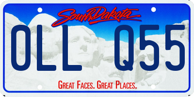 SD license plate 0LLQ55