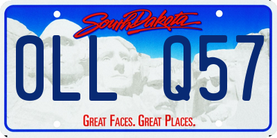 SD license plate 0LLQ57