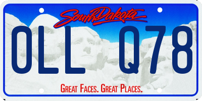 SD license plate 0LLQ78