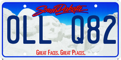 SD license plate 0LLQ82