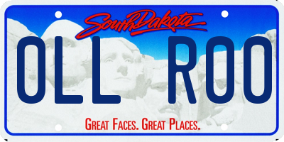 SD license plate 0LLR00