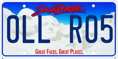SD license plate 0LLR05