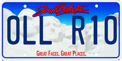 SD license plate 0LLR10