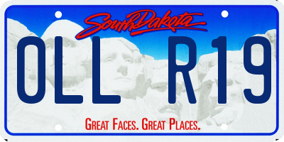 SD license plate 0LLR19