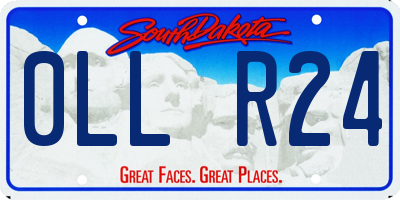 SD license plate 0LLR24