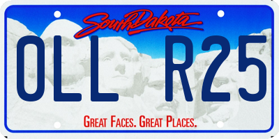 SD license plate 0LLR25