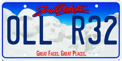 SD license plate 0LLR32