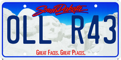 SD license plate 0LLR43