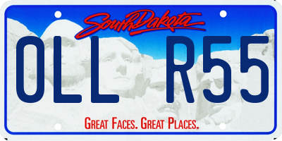 SD license plate 0LLR55