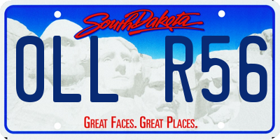SD license plate 0LLR56