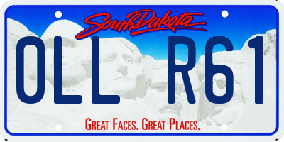 SD license plate 0LLR61