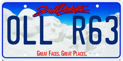 SD license plate 0LLR63