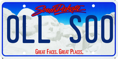 SD license plate 0LLS00