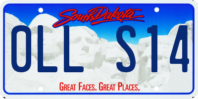 SD license plate 0LLS14