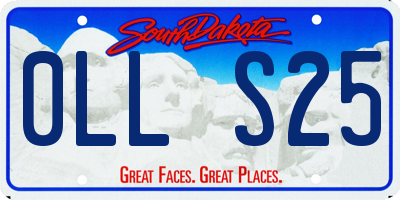 SD license plate 0LLS25