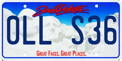 SD license plate 0LLS36
