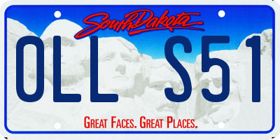 SD license plate 0LLS51