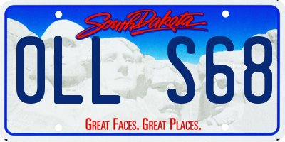 SD license plate 0LLS68