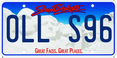SD license plate 0LLS96