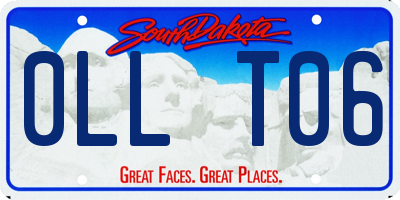 SD license plate 0LLT06